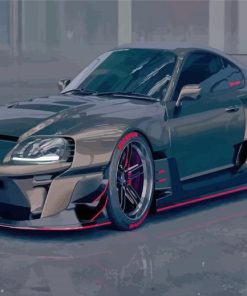 Black Supra Mk4 Car Paint By Numbers