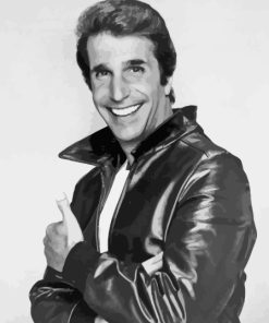 Black And White Alias Fonzie Paint By Numbers