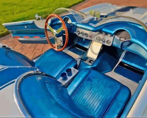 Blue Corvette Interior Paint By Numbers