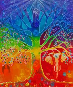 Colorful Chakra Tree Paint By Numbers