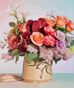 Colorful Vintage Flower Bouquet Paint By Numbers