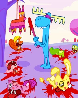 Cool Happy Tree Friends Paint By Numbers