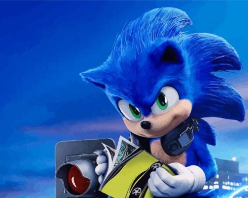 Cool Sonic The Hegehog Paint By Numbers