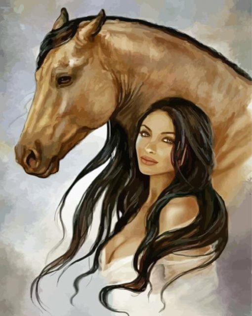 Horse And Woman Paint By Numbers