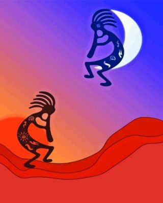 Kokopelli Moon Paint By Numbers