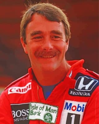 Nigel Mansell Car Racing Driver Paint By Numbers