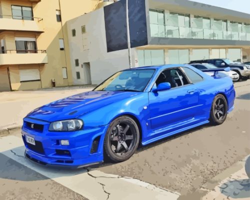 Nissan R34 Paint By Numbers