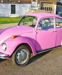 Pink Volkswagen Paint By Numbers