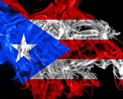 Puerto Rico Flag Paint By Numbers