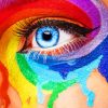 Rainbow Colorful Eye Paint By Numbers