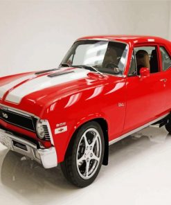 Red Chevrolet Nova Paint By Numbers