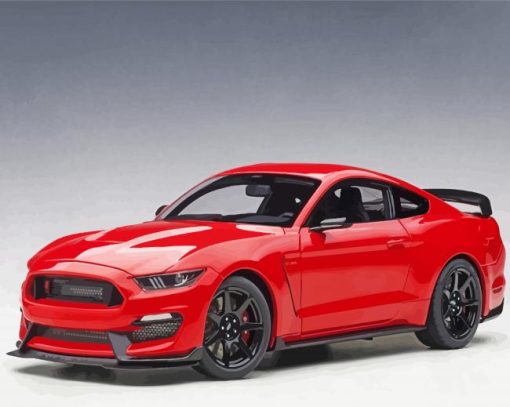 Red Shelby Mustang Paint By Numbers