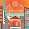 San Francisco Tramway City Poster Paint By Numbers