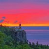 Split Rock Lighthouse Landscape Paint By Numbers