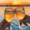 Sunset Cheers Wine Glass Paint By Numbers