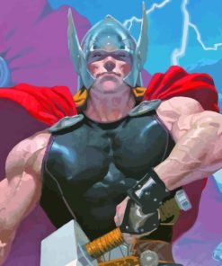 Thor God Of Thunder Cartoon Paint By Numbers