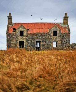 Vintage Abandoned Cottage Paint By Numbers