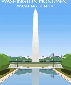 Washington Monument Illustration Poster Paint By Numbers