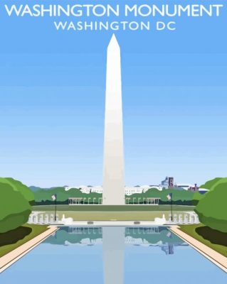 Washington Monument Illustration Poster Paint By Numbers