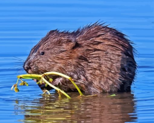 Wildlife Muskrat Paint By Numbers