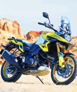 Yellow Suzuki DL 650 VStrom Paint By Numbers