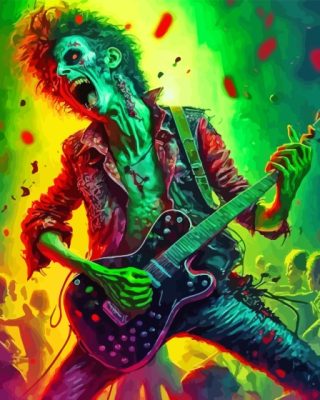 Zombie Guitarist Paint By Numbers